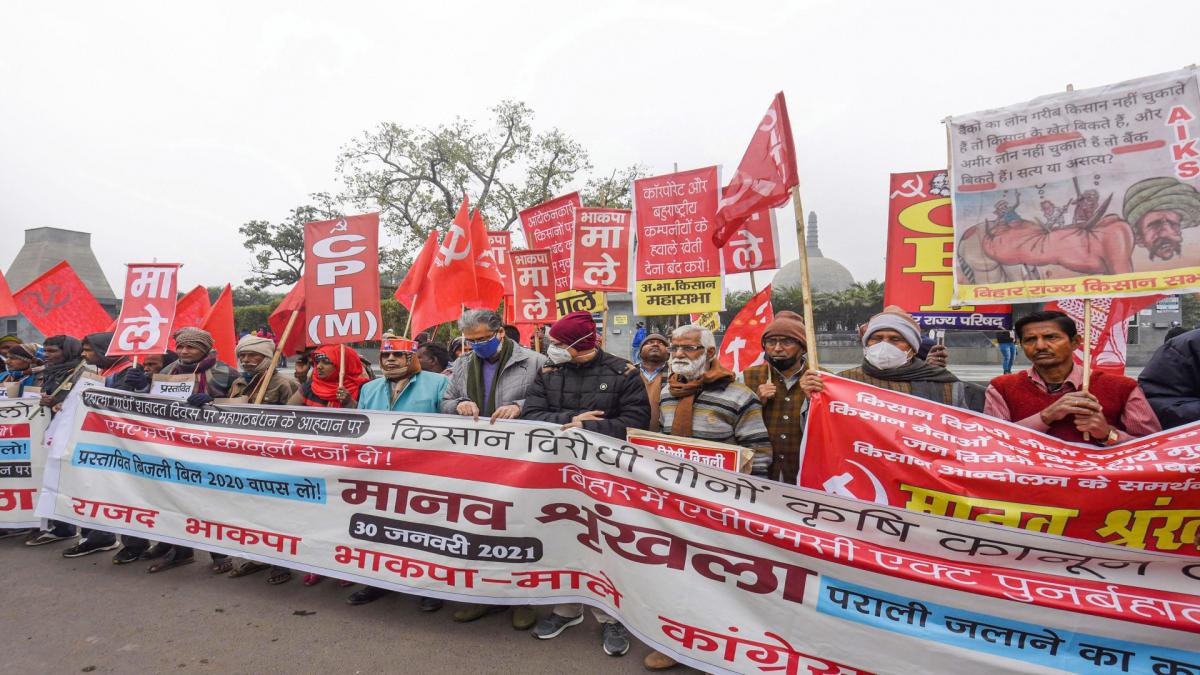 human chain in patna