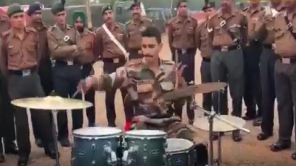 Army drummer social media hit 