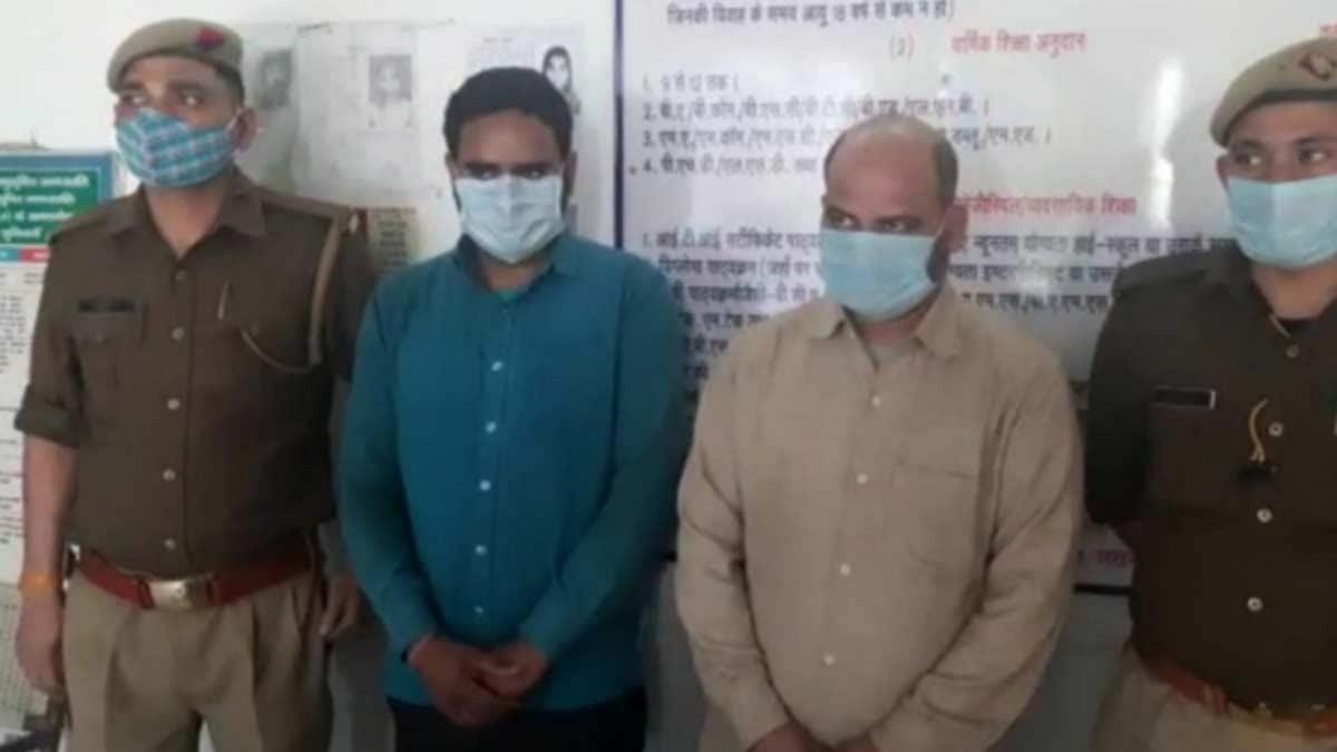 पुलिस की गिरफ्त में आरोपी अजय (फोटो-तनसीम)