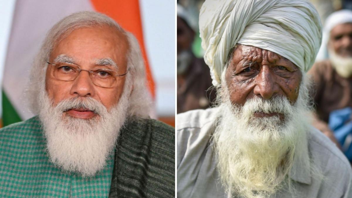 Narendra Modi/ Farmers at Ghazipur (File-PTI)