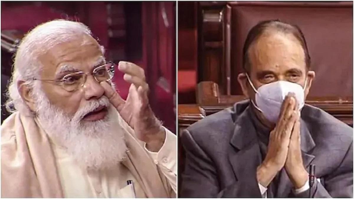 Prime Minister Modi and Ghulam Nabi Azad (Photo-PTI)