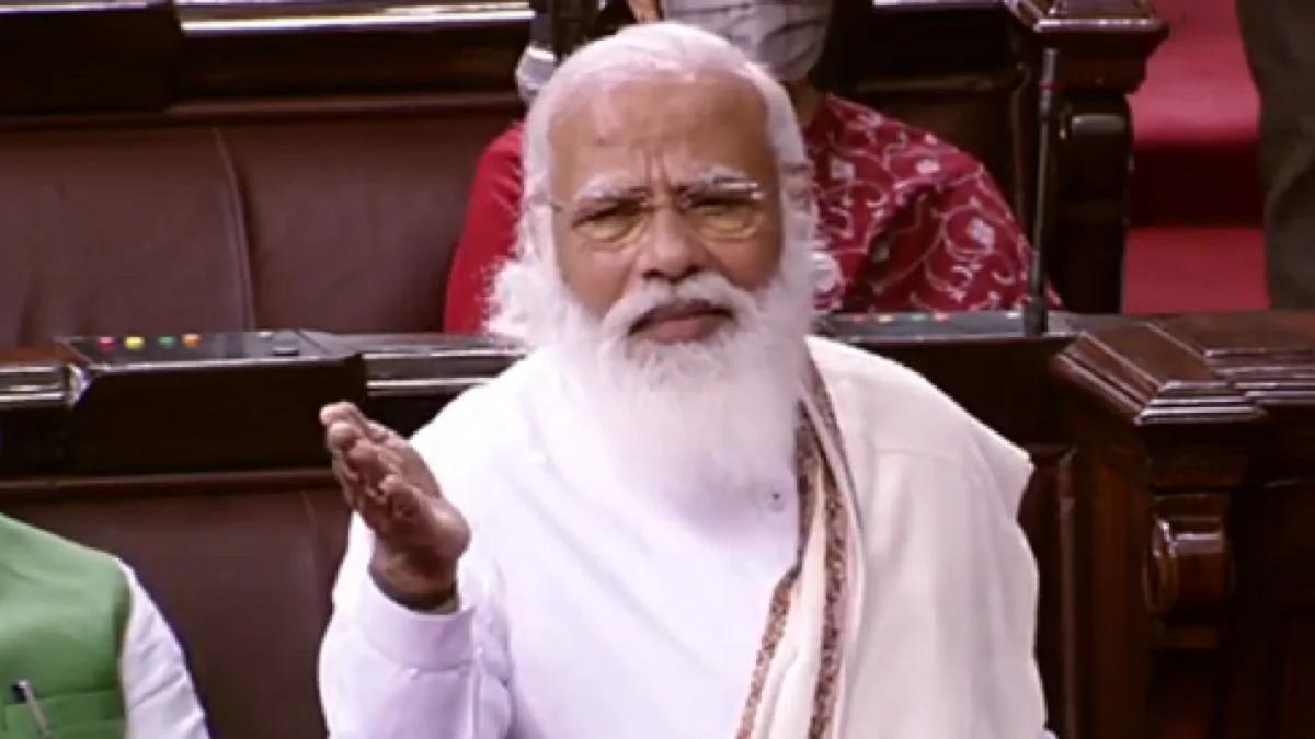 राज्यसभा में प्रधानमंत्री नरेंद्र मोदी ने विपक्ष साधा निशाना