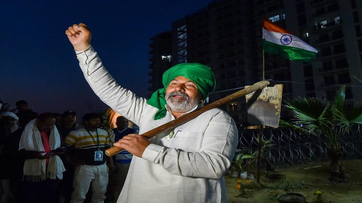 Rakesh Tikat at Protest Site (Photo-PTI)