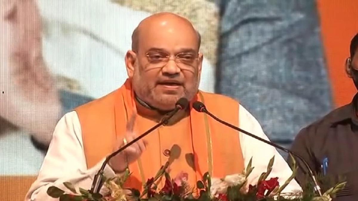 बीजेपी नेता अमित शाह ने लॉन्च किया पार्टी का चुनावी घोषणा पत्र.