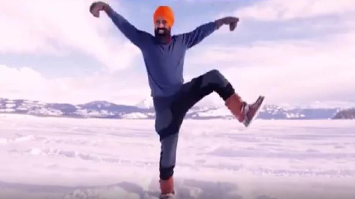 Canadian man Gurdeep Pandher celebrates COVID vaccination