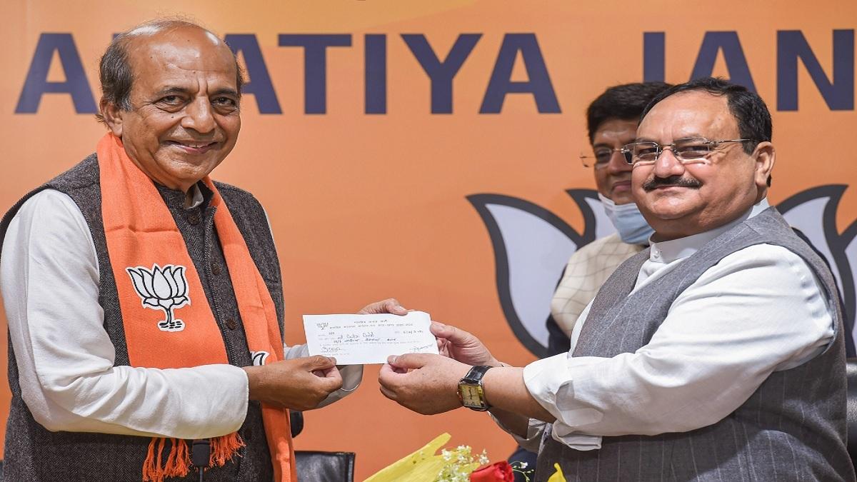 Dinesh Trivedi joined BJP in presence of party president JP Nadda