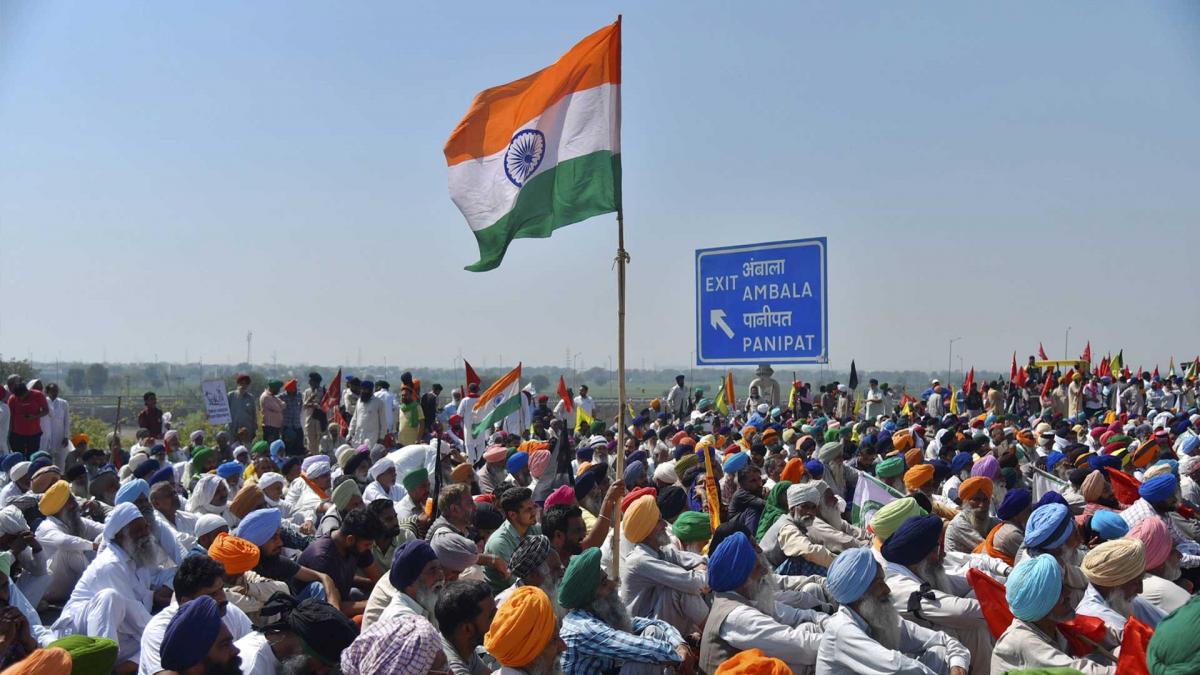 दिल्ली बॉर्डर पर जमे किसान (फोटो- PTI)