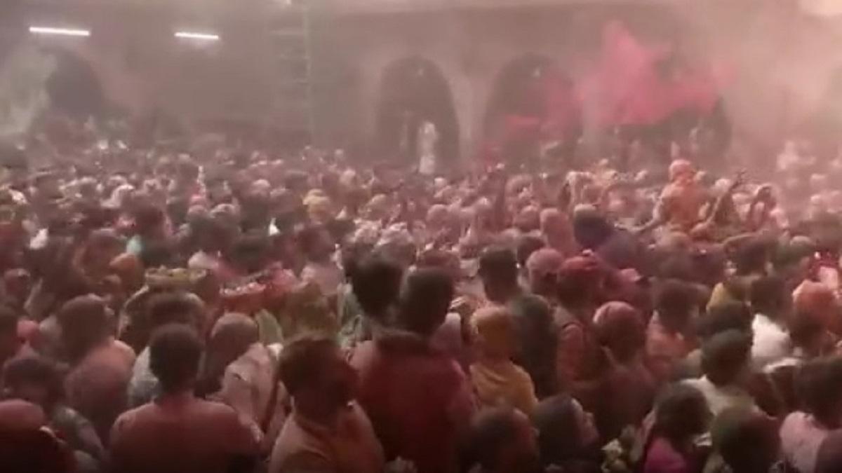 Holi celebration at Vrindavan