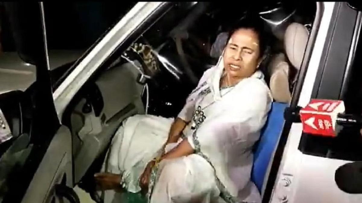 Mamata Banerjee asserted that she was pushed by 4-5 men. (Screengrab from video)