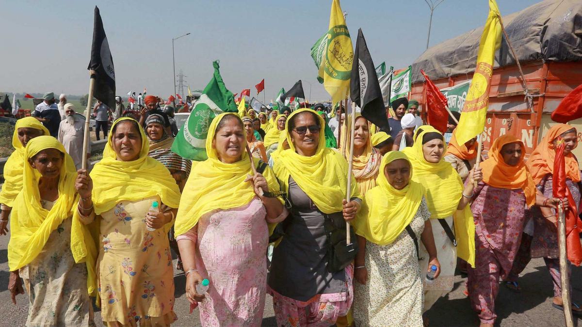 किसान आंदोलन में शामिल महिला किसान (Photo- PTI)
