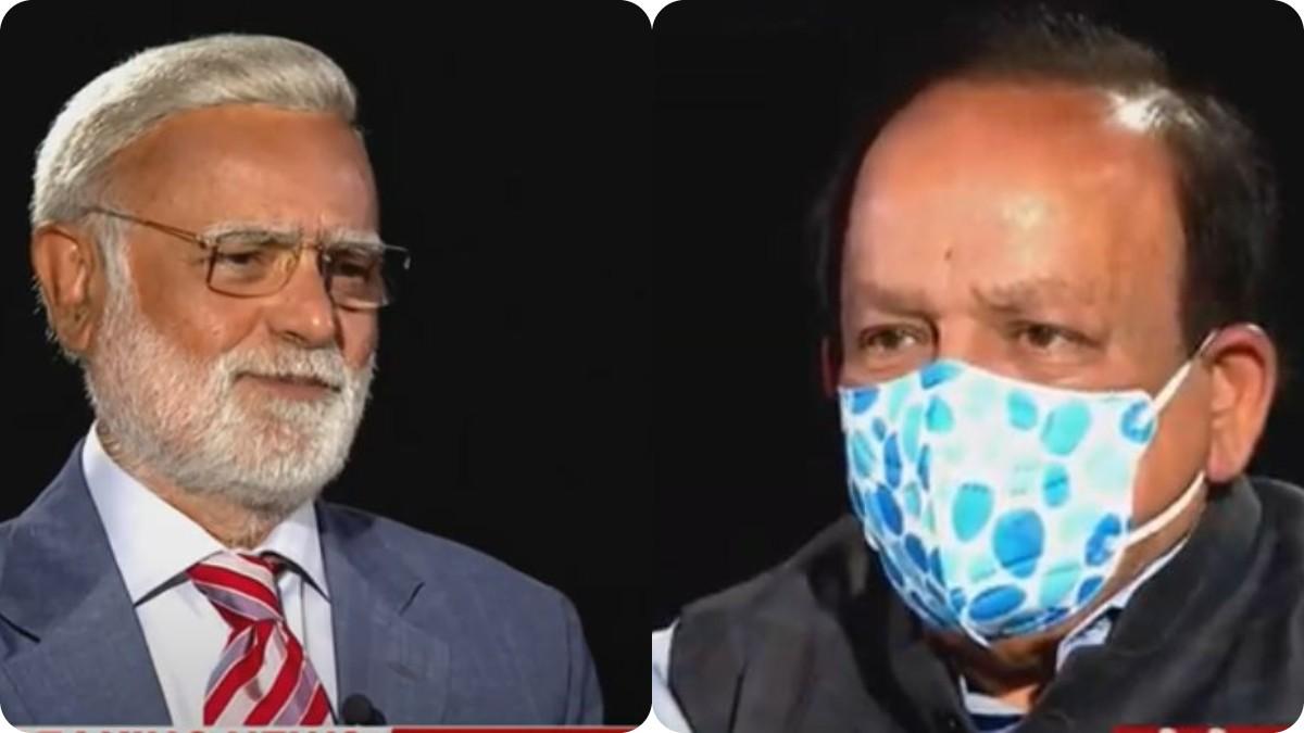 प्रभु चावला के साथ डॉक्टर हर्षवर्धन.