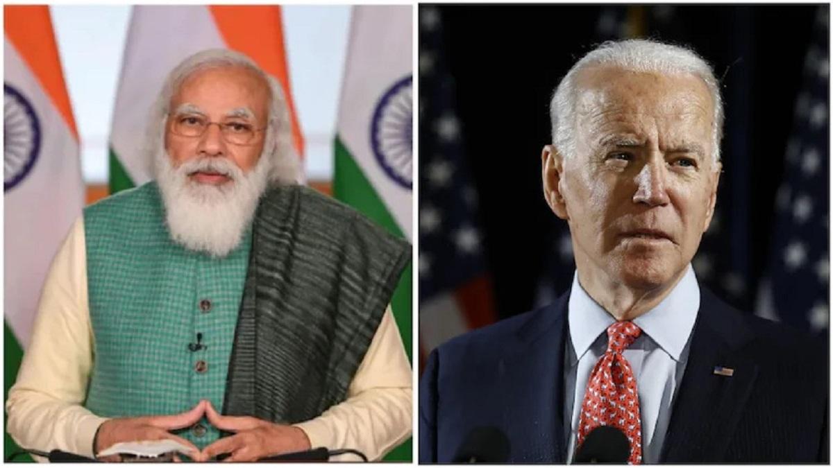 प्रधानमंत्री नरेंद्र मोदी के साथ जो बाइडेन (फोटो-PTI)