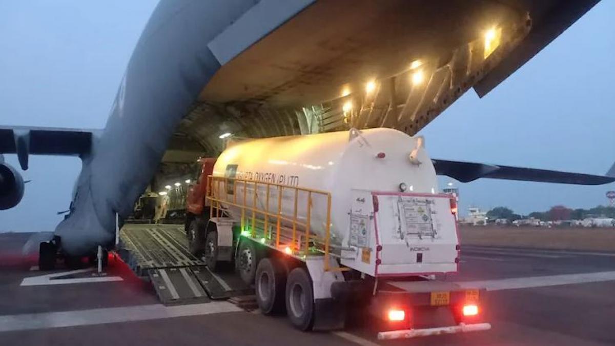 IAF airlifts 800 oxygen tankers from foreign countries