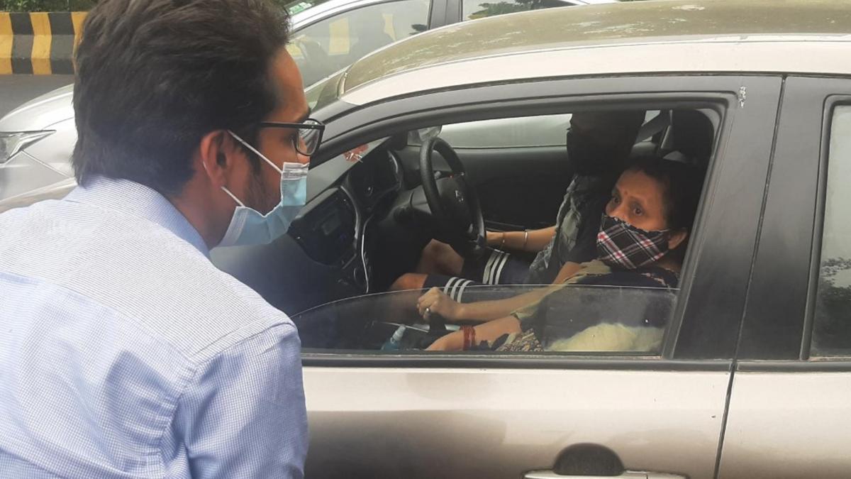 Drive in vaccination drive in Noida 