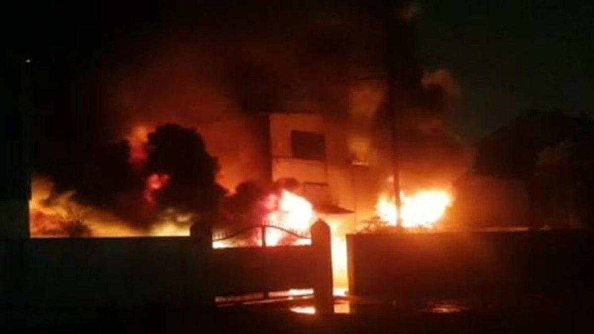 fire in chemical factory