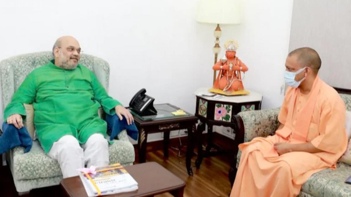 cm yogi meets amit shah