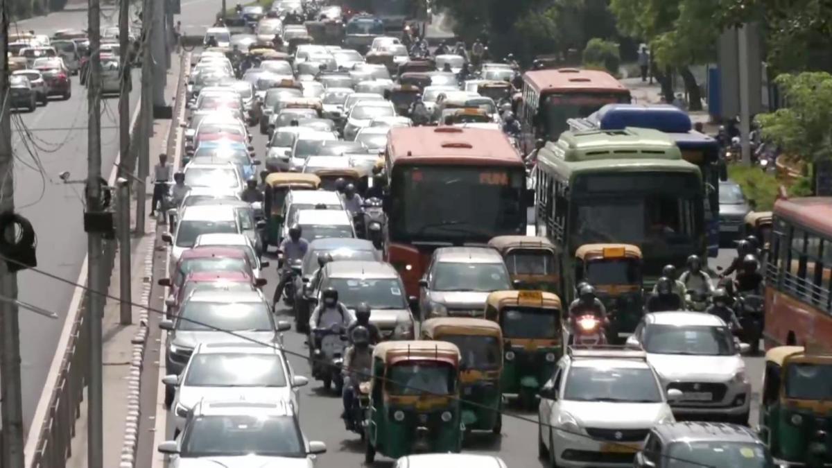 Traffic jam in Delhi