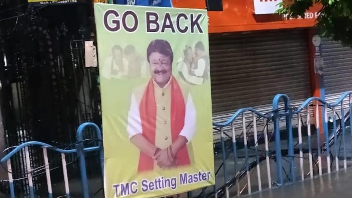Go-Back Kailash Vijayvargiya posters displayed in Kolkata