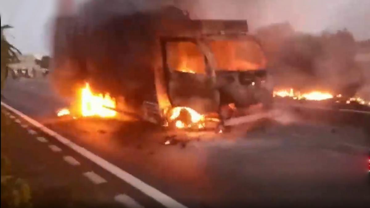 collision with tanker truck in Pali