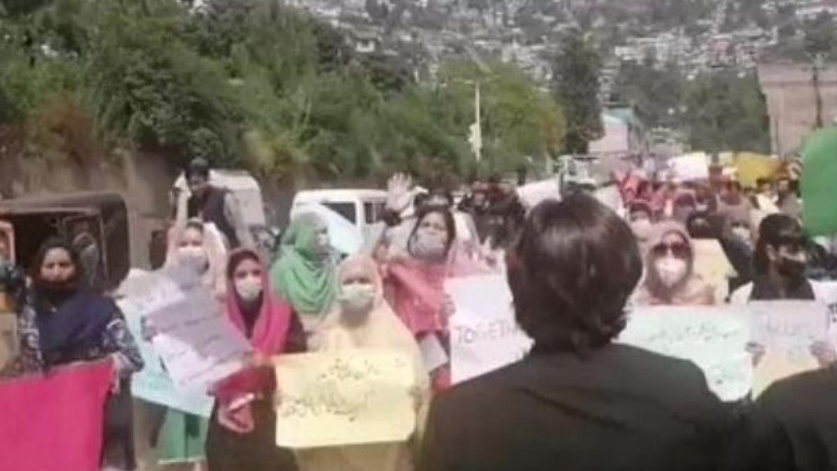 Youths in PoK protest against job regularisation act