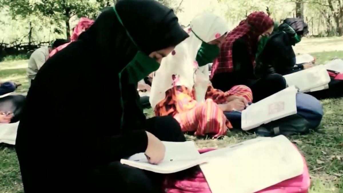 Students studying in Community classes organized in Anantnag