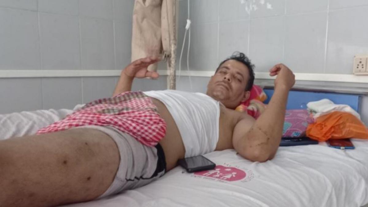 Injured Assam policeman