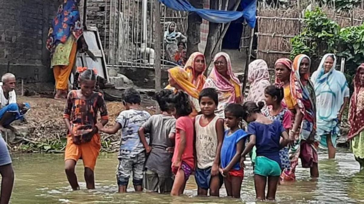 Naya Tola village in Bihar's Darbhanga reels under floods. 