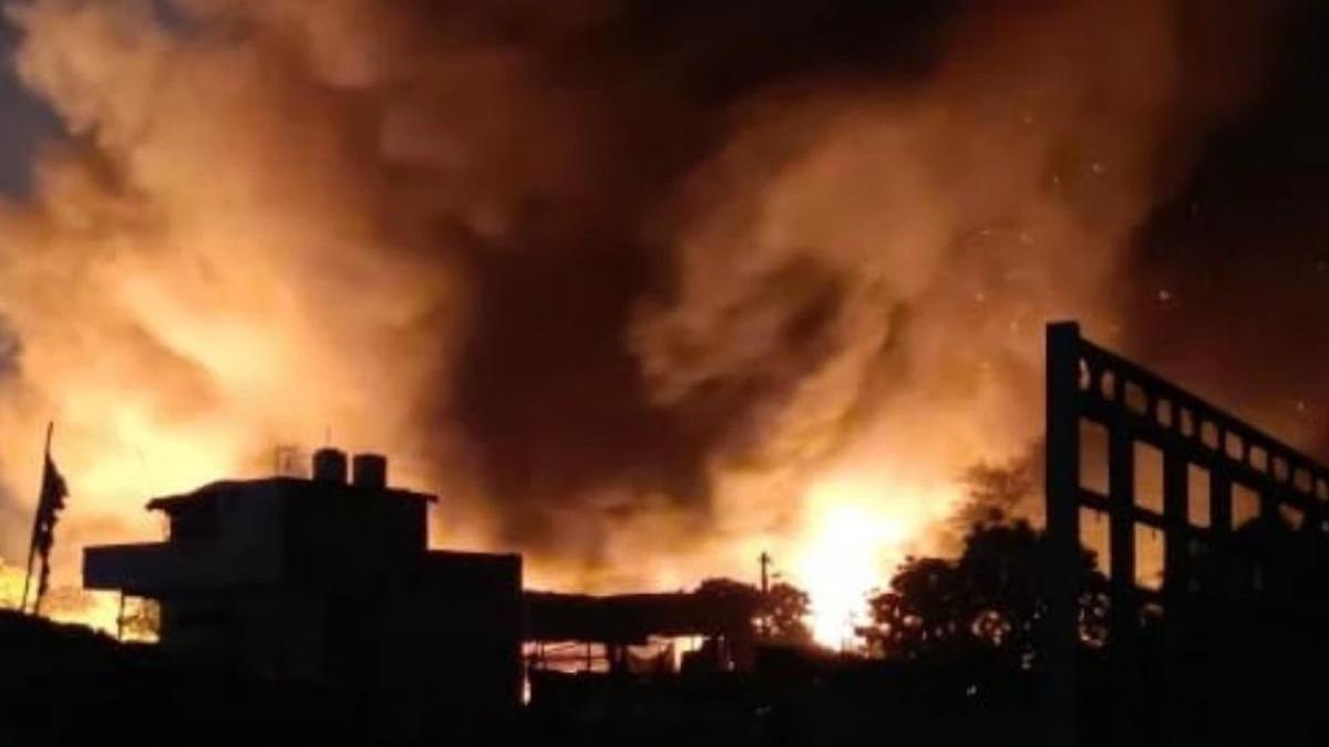Fire at Delhi's PVC godown