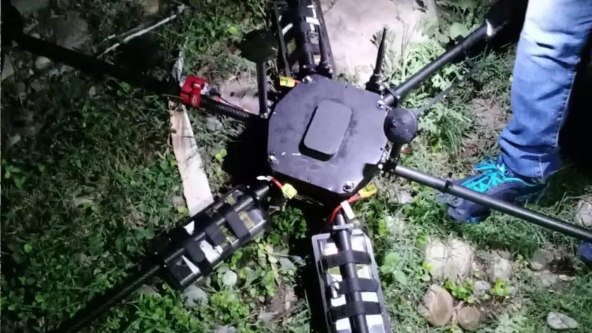 security forces shot down an explosive-laden drone