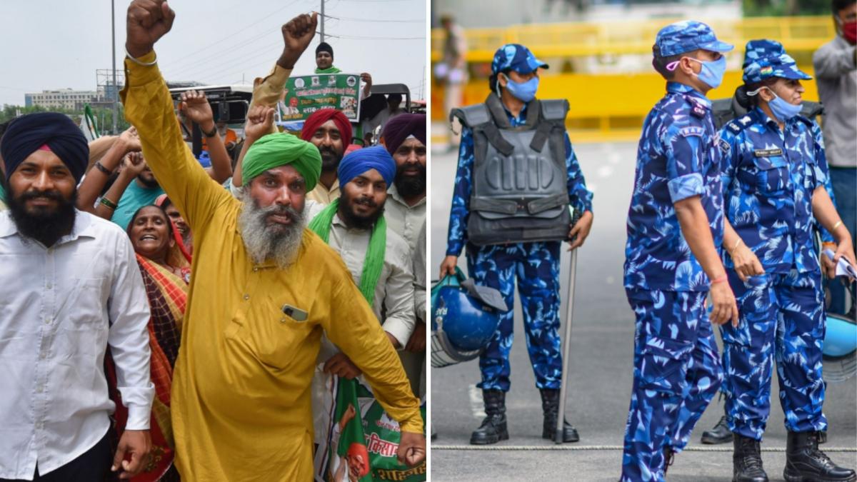 Farmers Protests and Police Personnel (File-PTI)