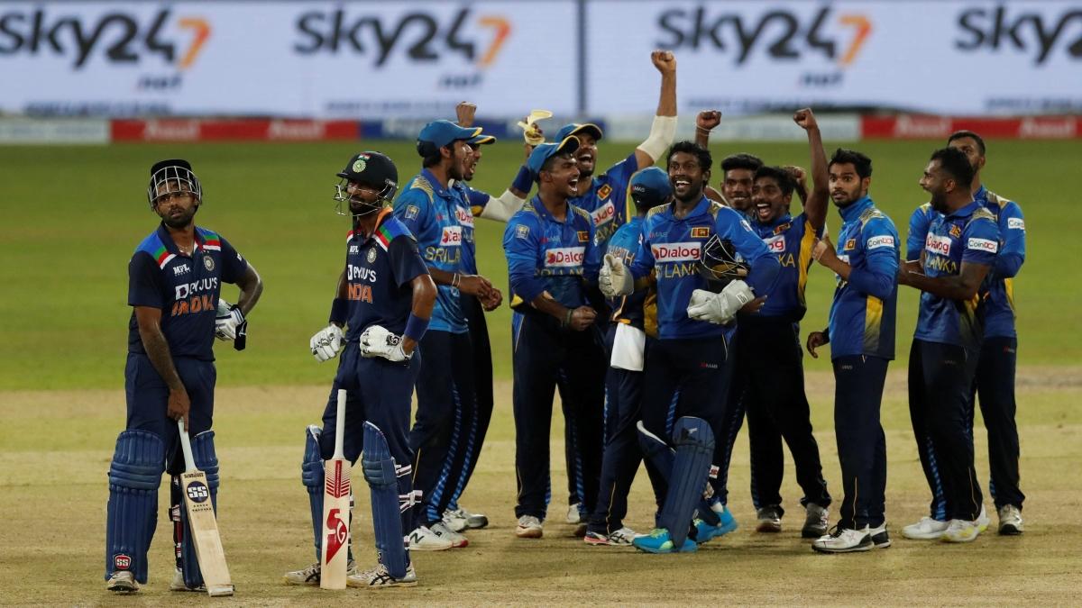 Indian team celebrates after beating Sri Lanka in 2nd ODI by 3 wickets in thrilling match