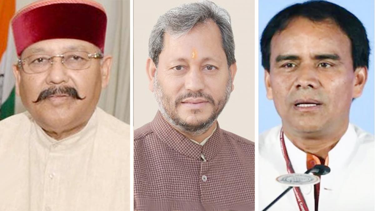 Tirath Singh Rawat, Satpal Maharaj and  Dhan singh