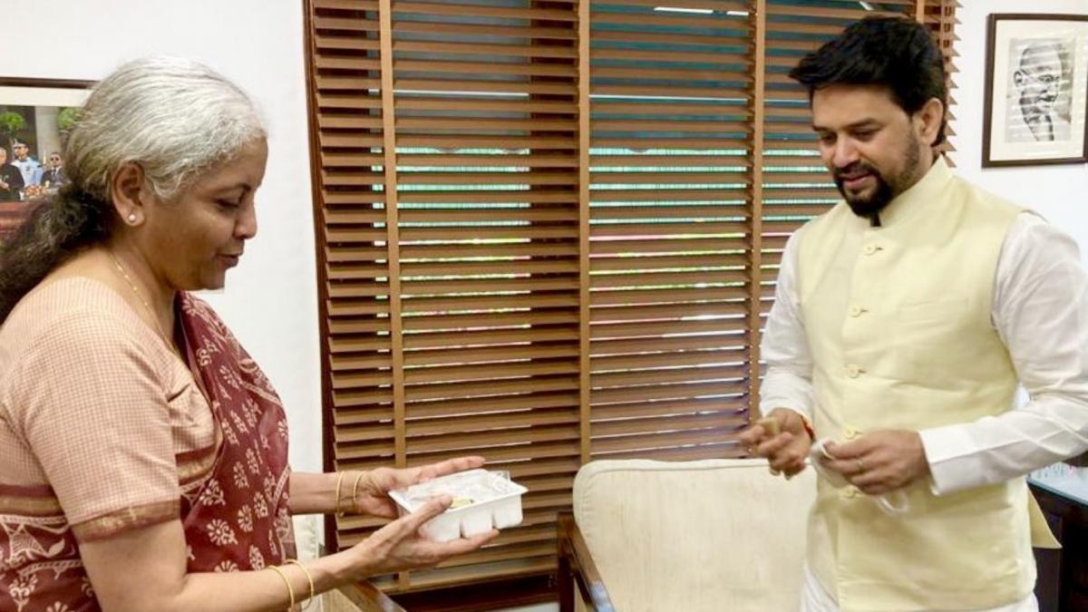 Nirmala Sitharaman and Anurag Thakur 