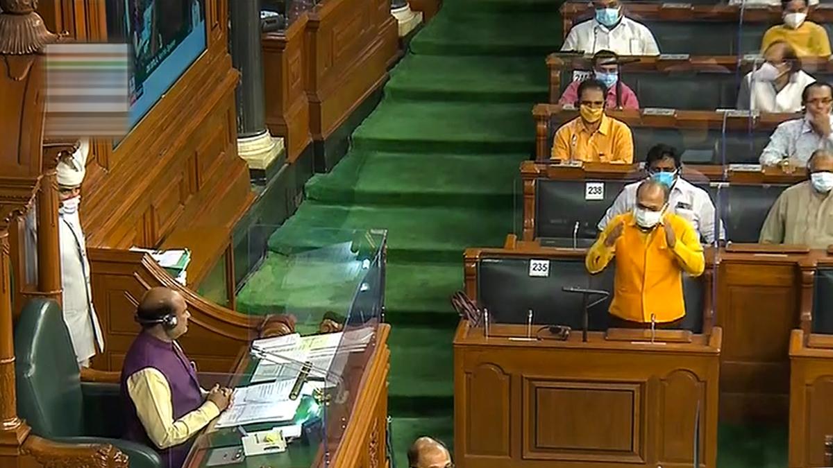 Lok Sabha speaker upset over opposition's flinging paper