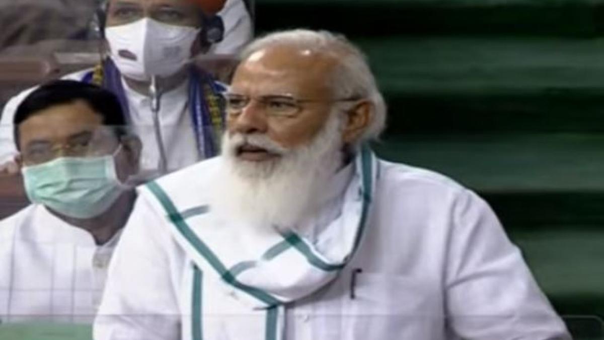 PM Modi in Loksabha (Photo-ANI)