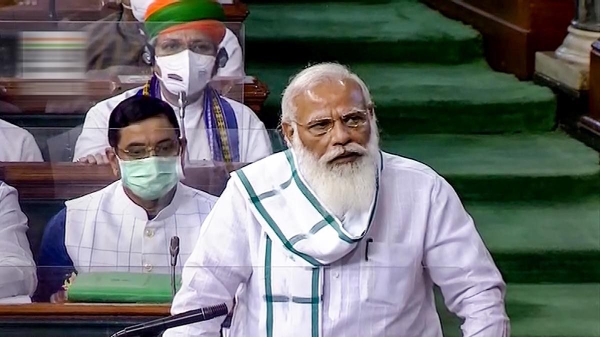 PM Narendra Modi in Parliament Session