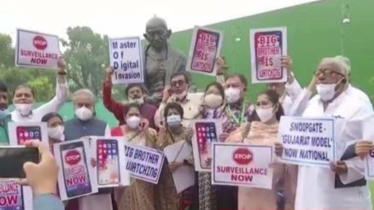 TMC MPs stage protest in Parliament