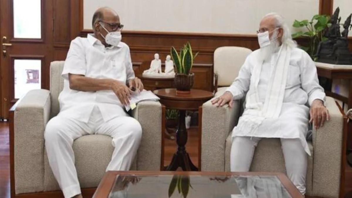 NCP Supremo Sharad Pawar meets with PM Modi over national interest issues