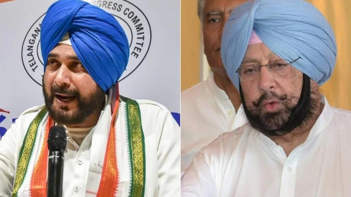Navjot Singh Sidhu and Captain Amarinder Singh