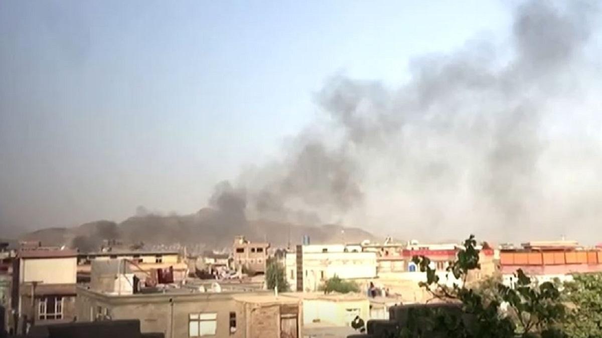 Chaos was seen in a residential area of Kabul after strike