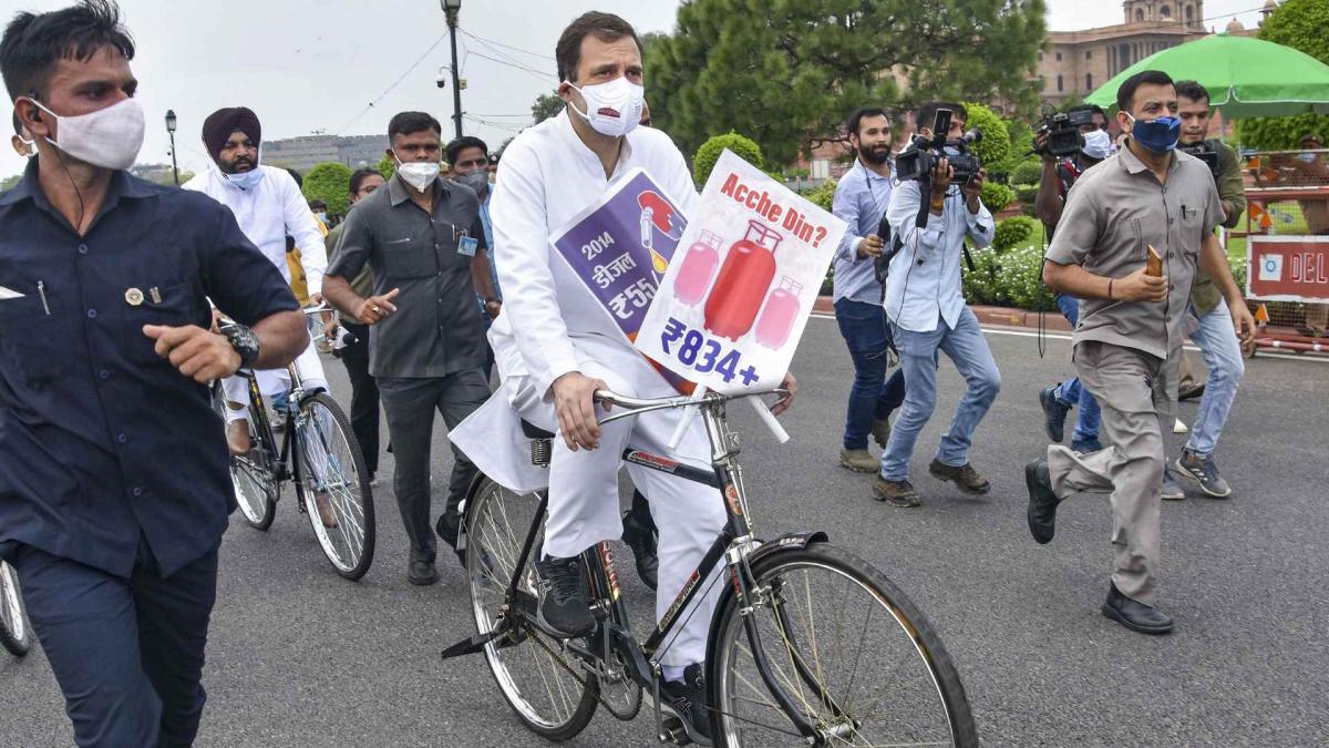 Rahul Gandhi's cycle march