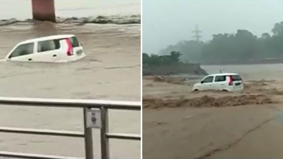 Car washed away in river, Haridwar