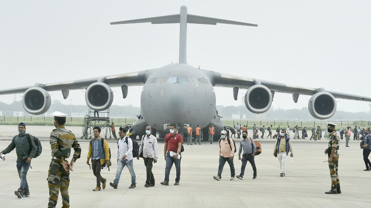 IAF globemaster landed at Hindan 