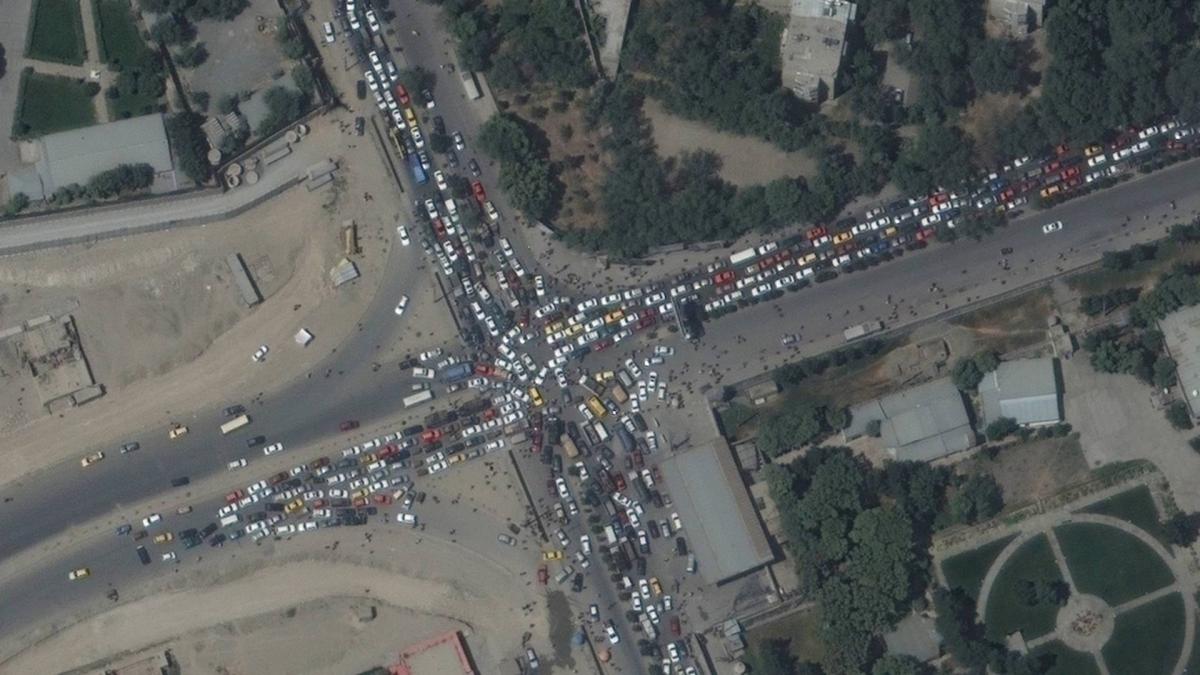 Satellite images of Kabul