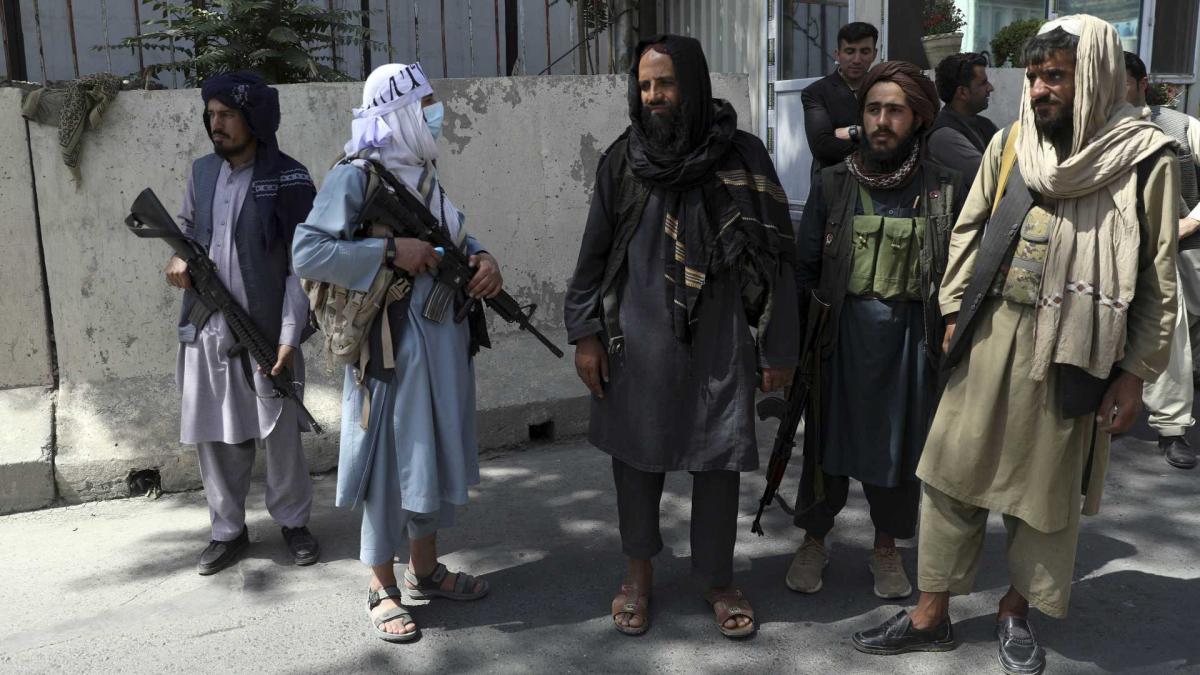Taliban men in Kabul