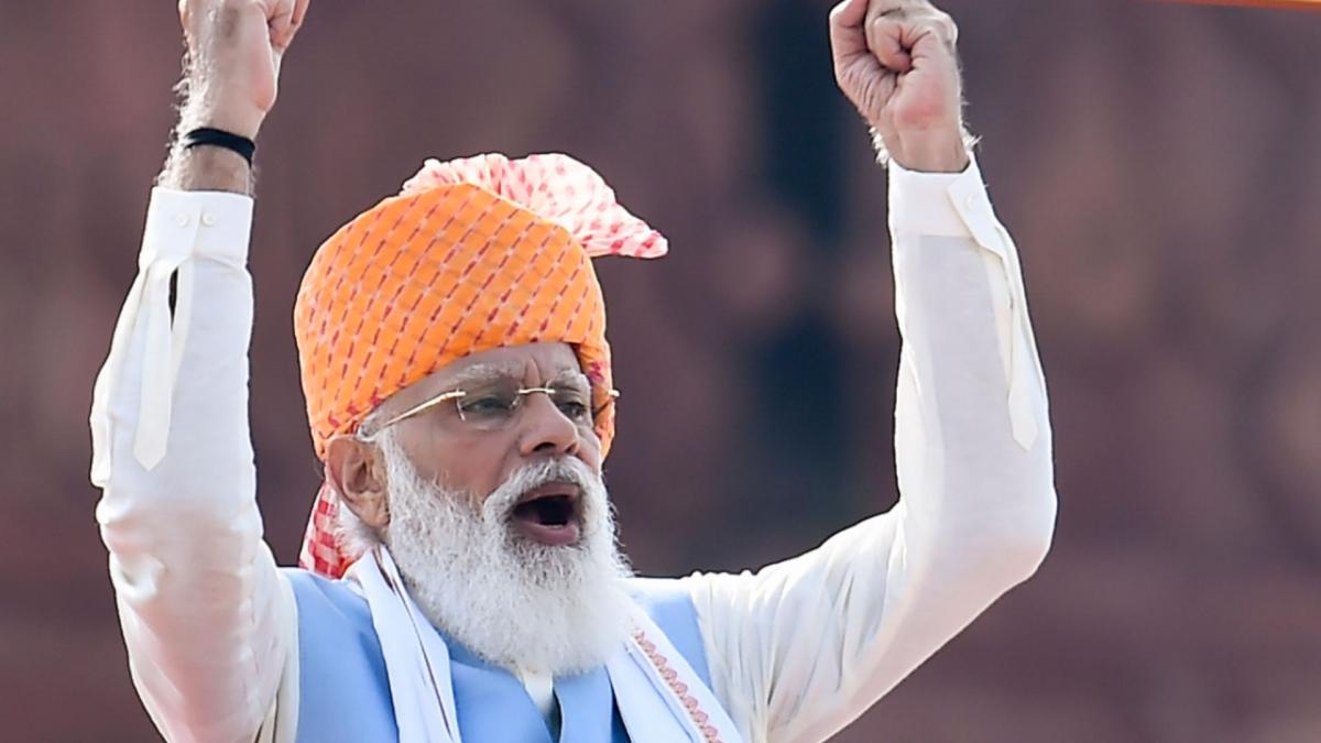75th Independence Day of India, PM Narendra Modi at Red Fort (File-PTI)