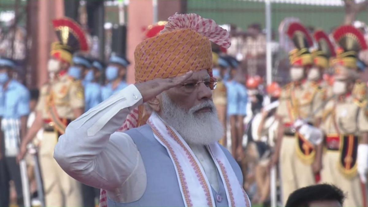 PM Narendra Modi at Red Fort (Credit- Twitter - narendramodi-in)