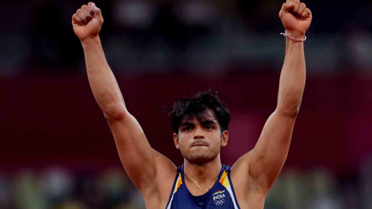 Neeraj Chopra after winning gold in Tokyo Olympics