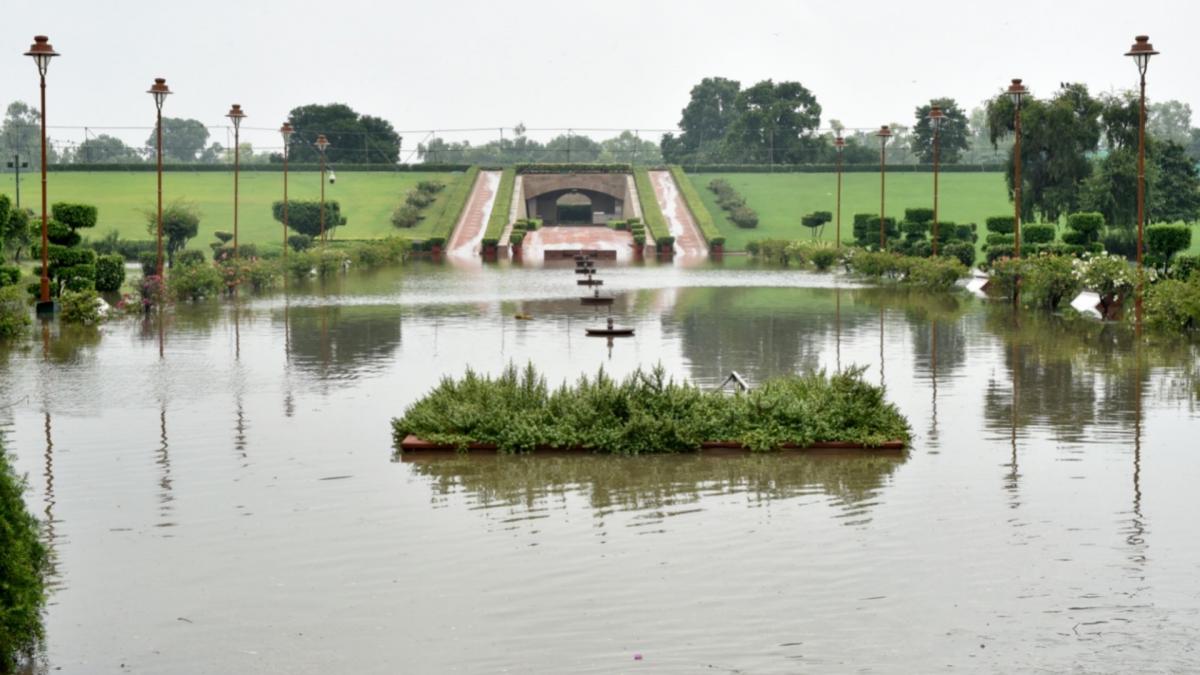 Waterlogged Raj Ghat during rain in New Delhi  (File-PTI)