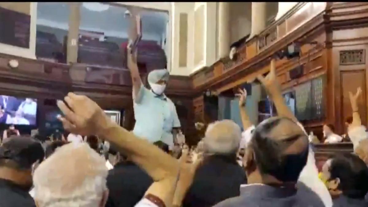 Ruckus in Rajya Sabha